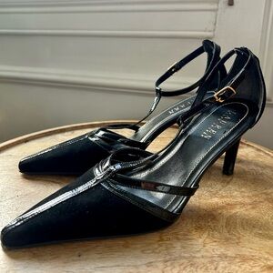Ralph Lauren Black Strappy Heels